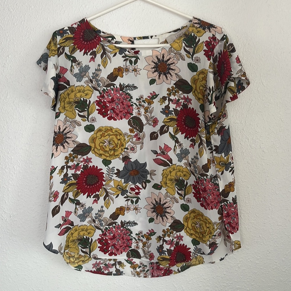 Ann Taylor LOFT floral blouse